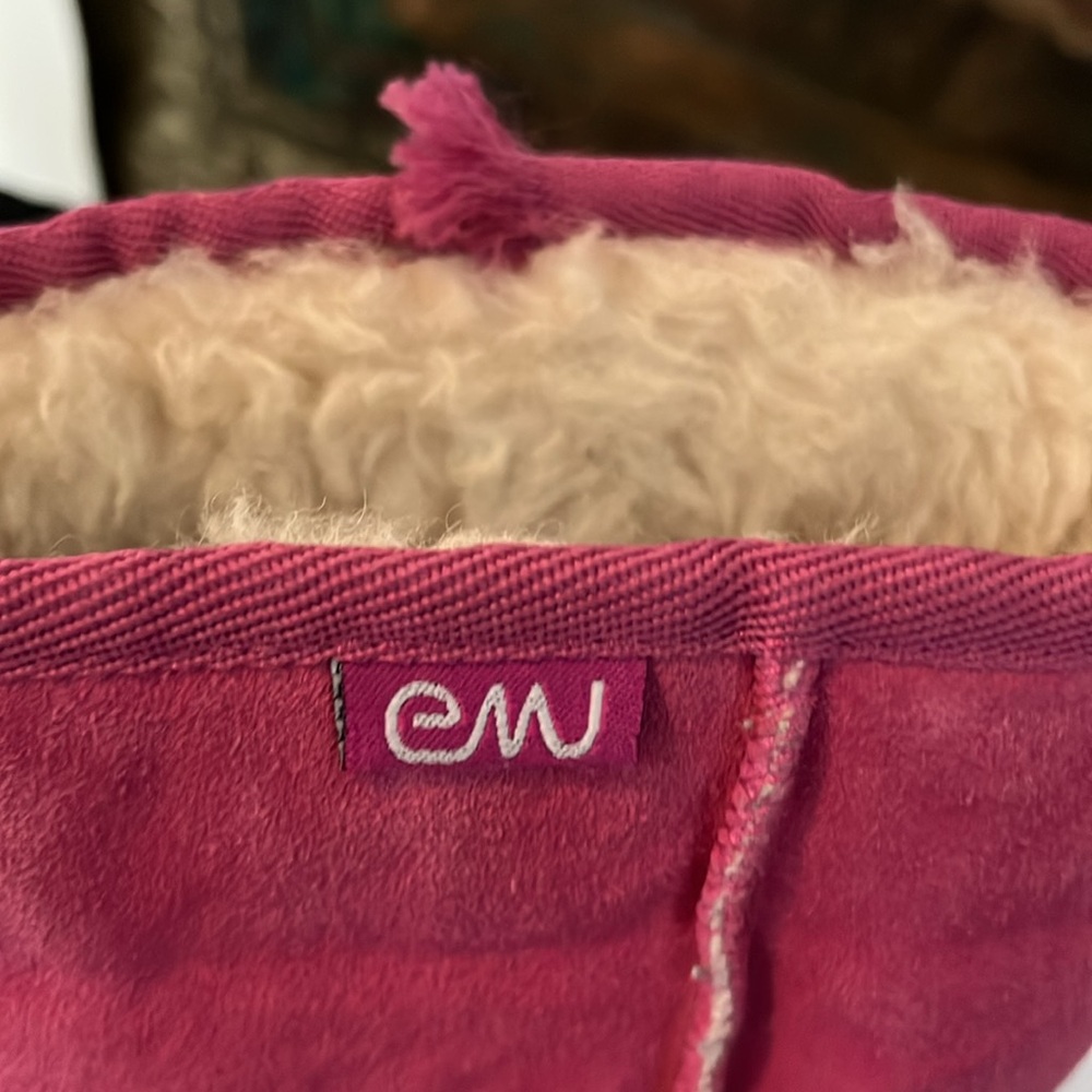 EMU size 10 pink suede boots fully lined with genuine shearling super warm - Picture 7 of 14